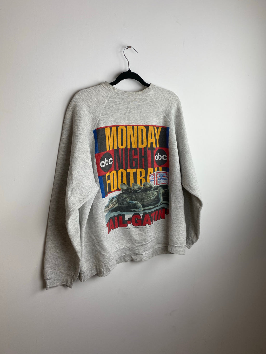 90s front and back football crewneck