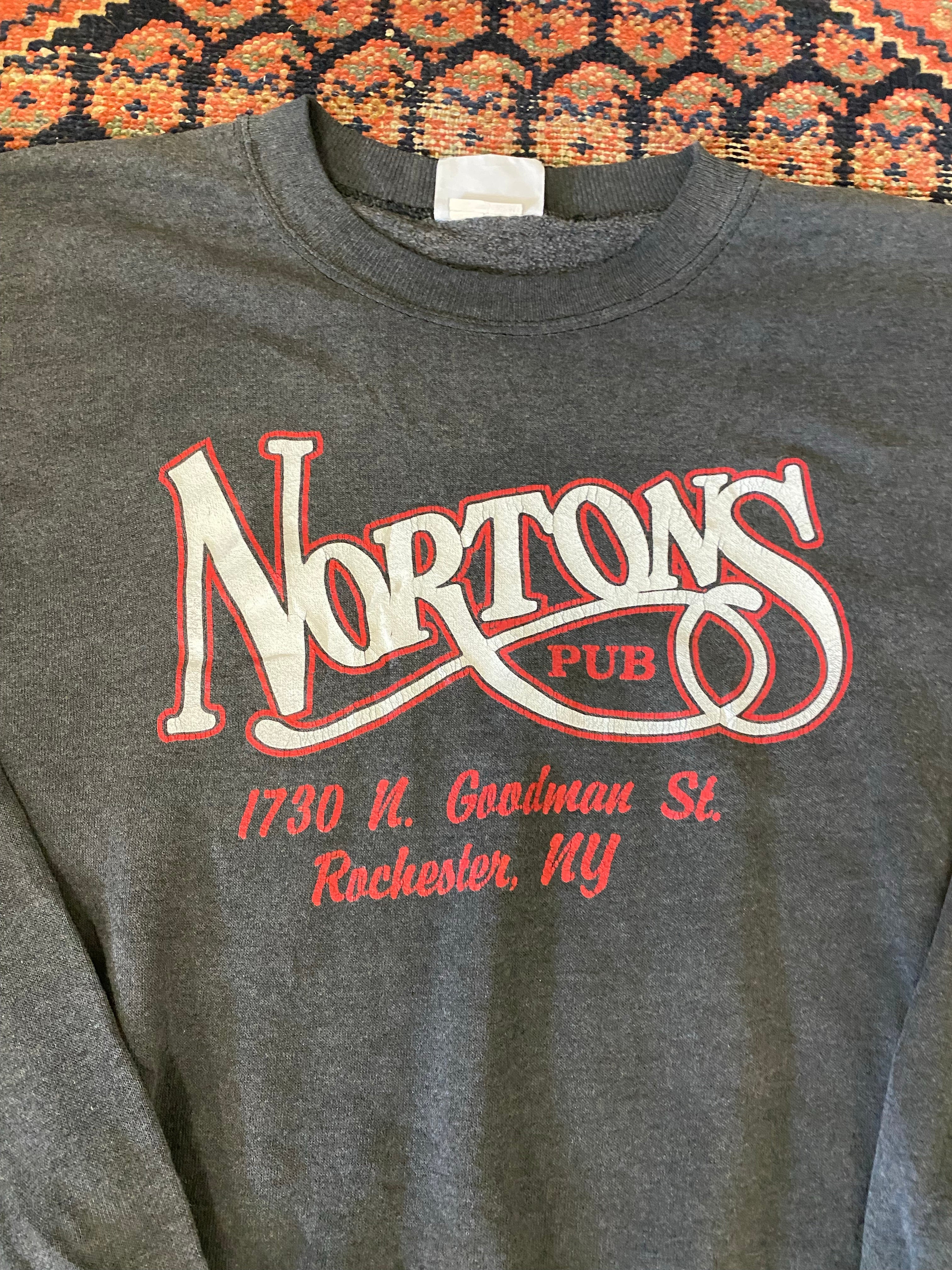 90s Nortons Pub Motorcycles Crewneck - L