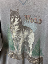 Load image into Gallery viewer, Vintage Stone Wash Lone Wolf Crewneck - M
