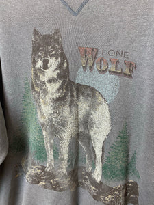 Vintage Stone Wash Lone Wolf Crewneck - M