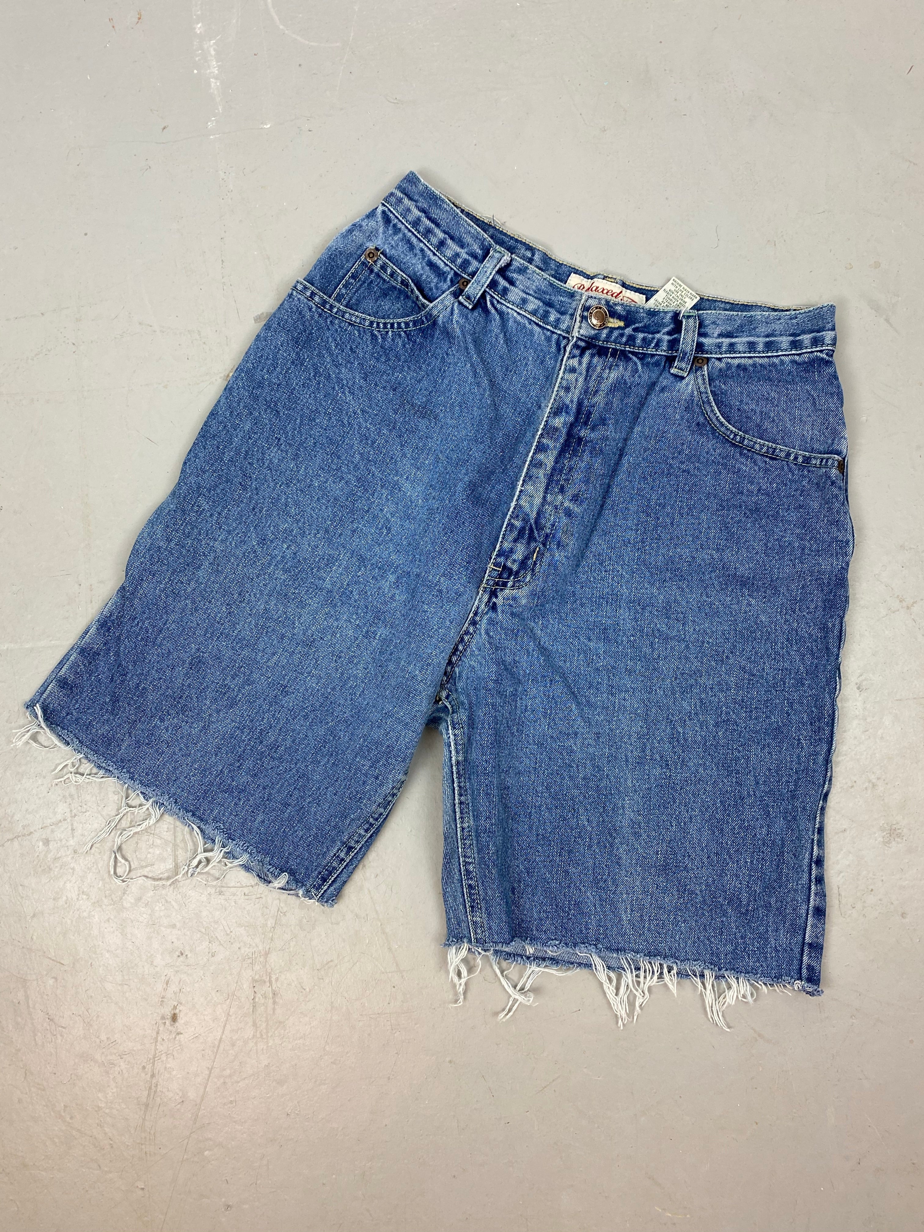 90s St. John’s high waisted denim shorts - 28in