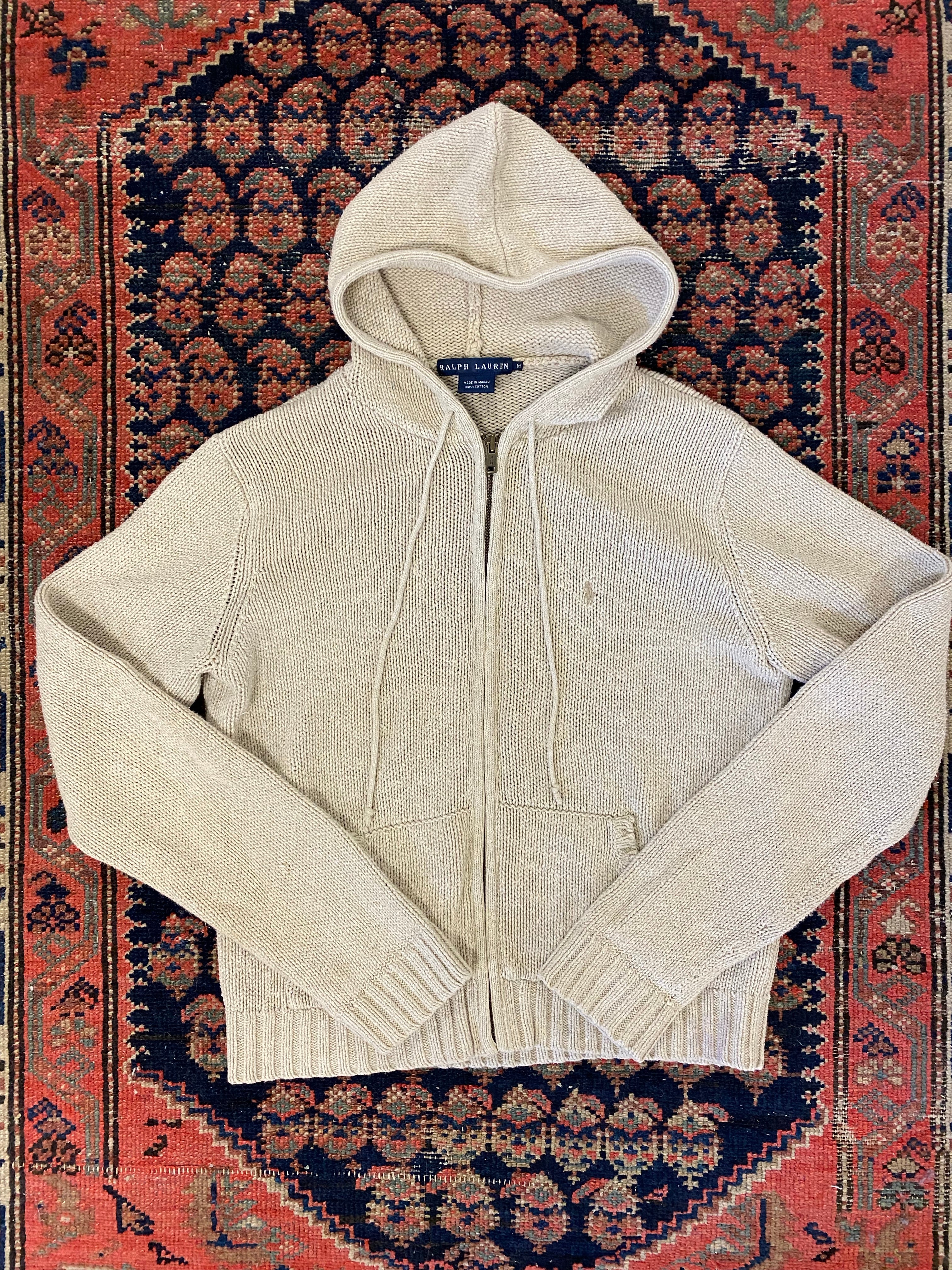 Vintage Ralph Lauren Knit Zip-up Sweater - WMNS - M
