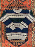 Vintage Patterned Knit Sweater - L