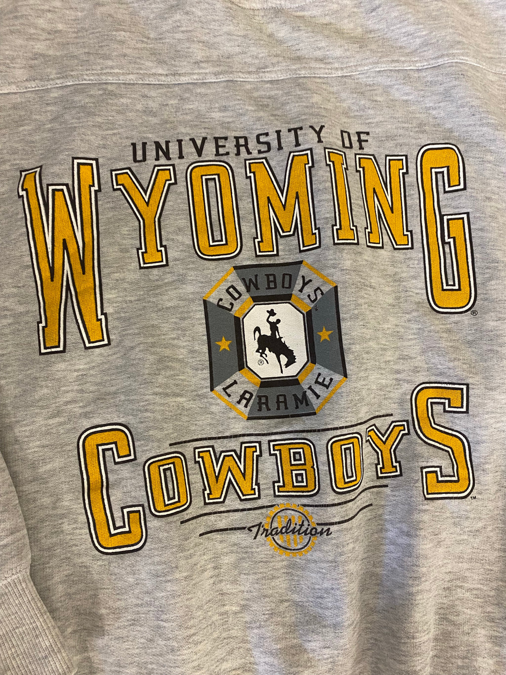 Vintage University Of Wyoming Crewneck - L