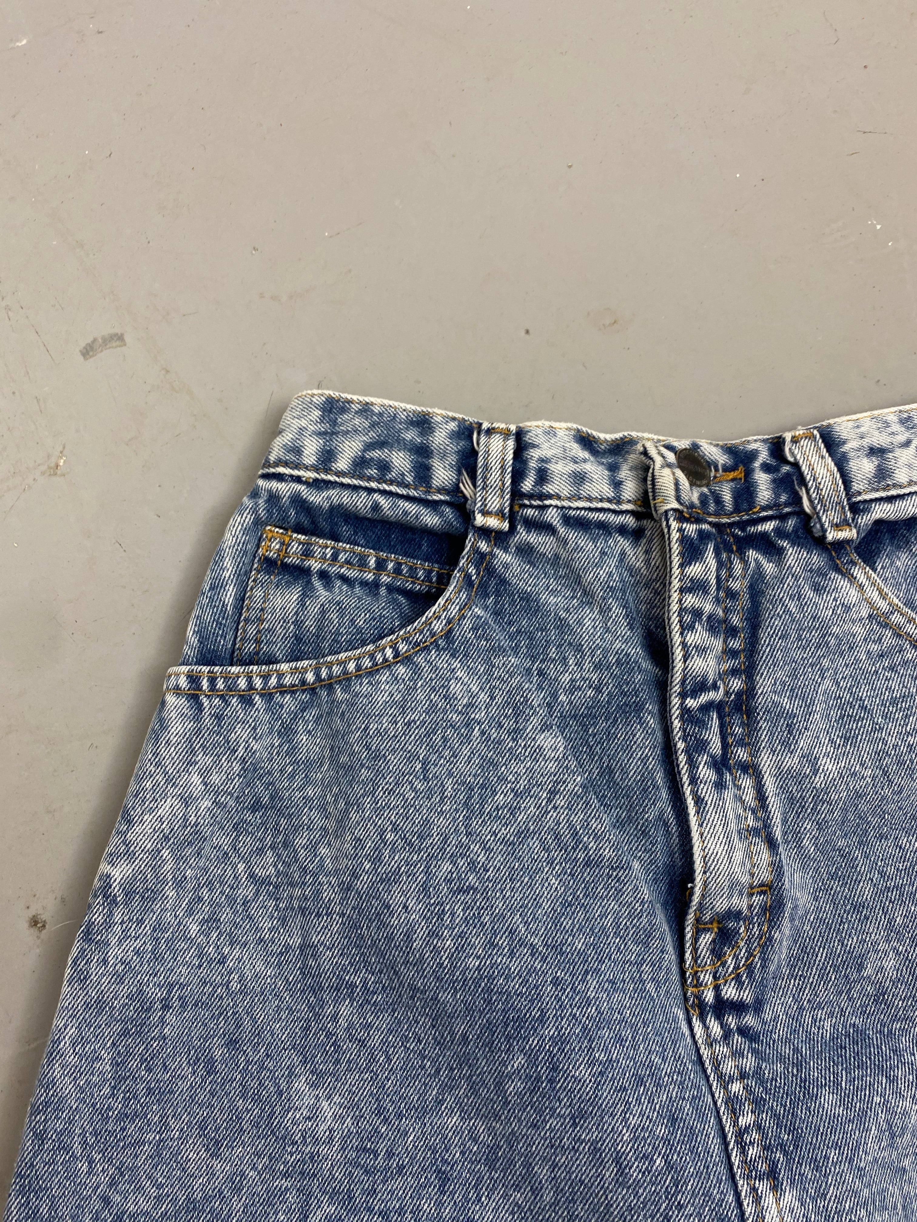 90s frayed denim skirt