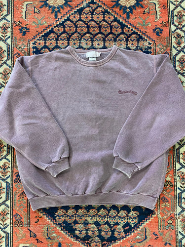 90s Stone Wash Campus Crew Sweater - L