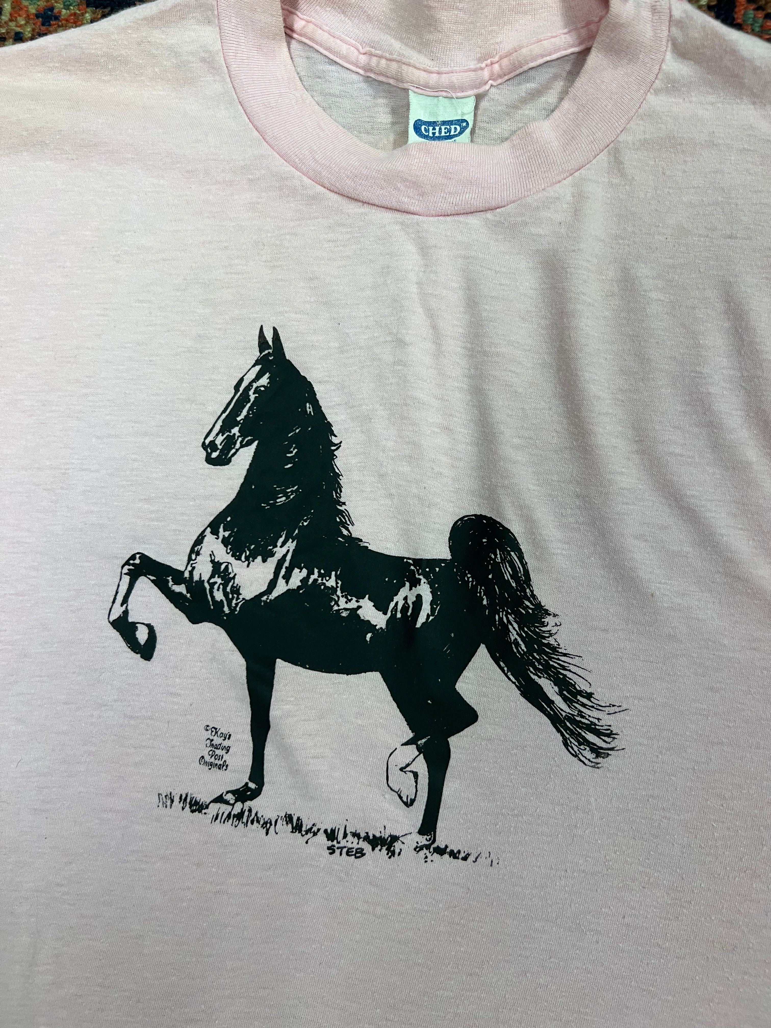 VINTAGE HORSE T SHIRT - LARGE