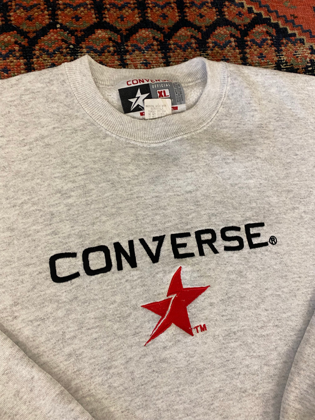 90s Converse Embroidered Crewneck - L