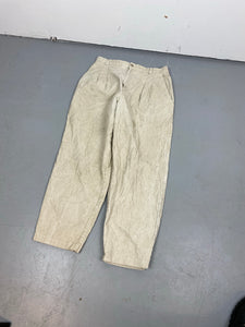 Baggy Creme corduroy trousers