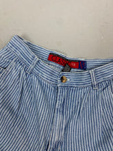 Load image into Gallery viewer, Vintage Pinstripe Denim Shorts - 28in