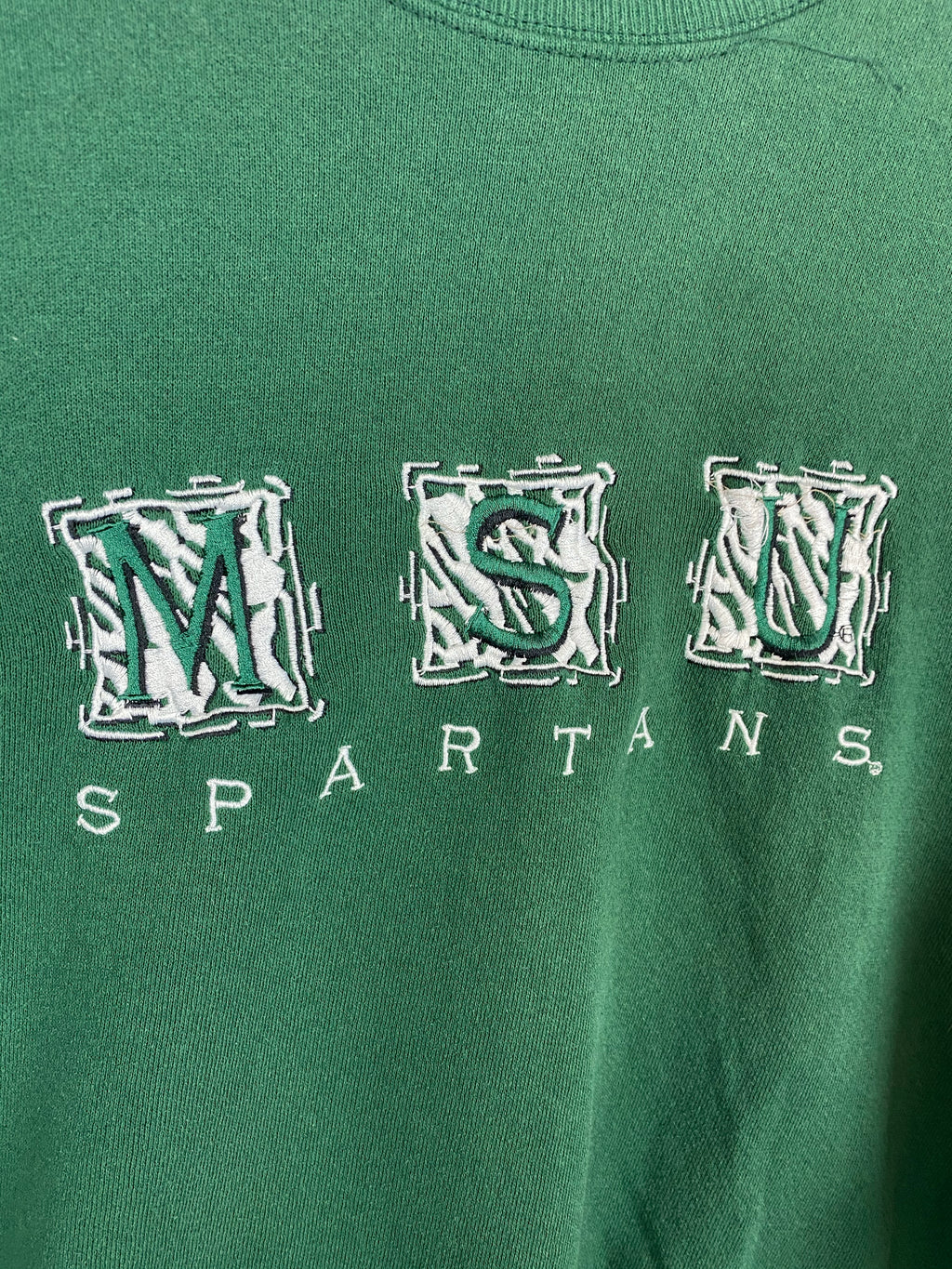 Embroidered Michigan State crewneck