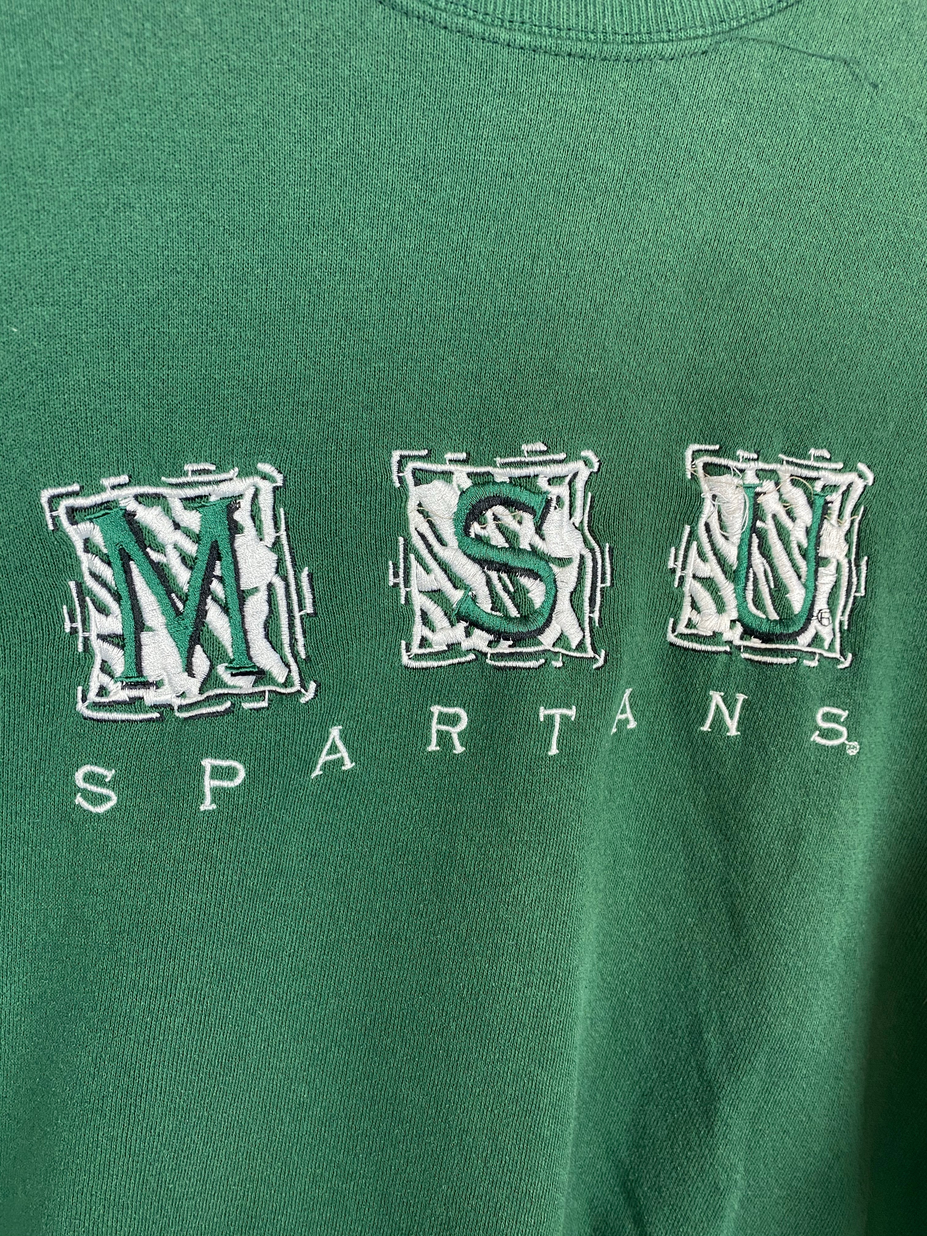 Embroidered Michigan State crewneck