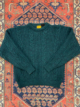 Load image into Gallery viewer, Vintage Green Cable Knit Sweater - S