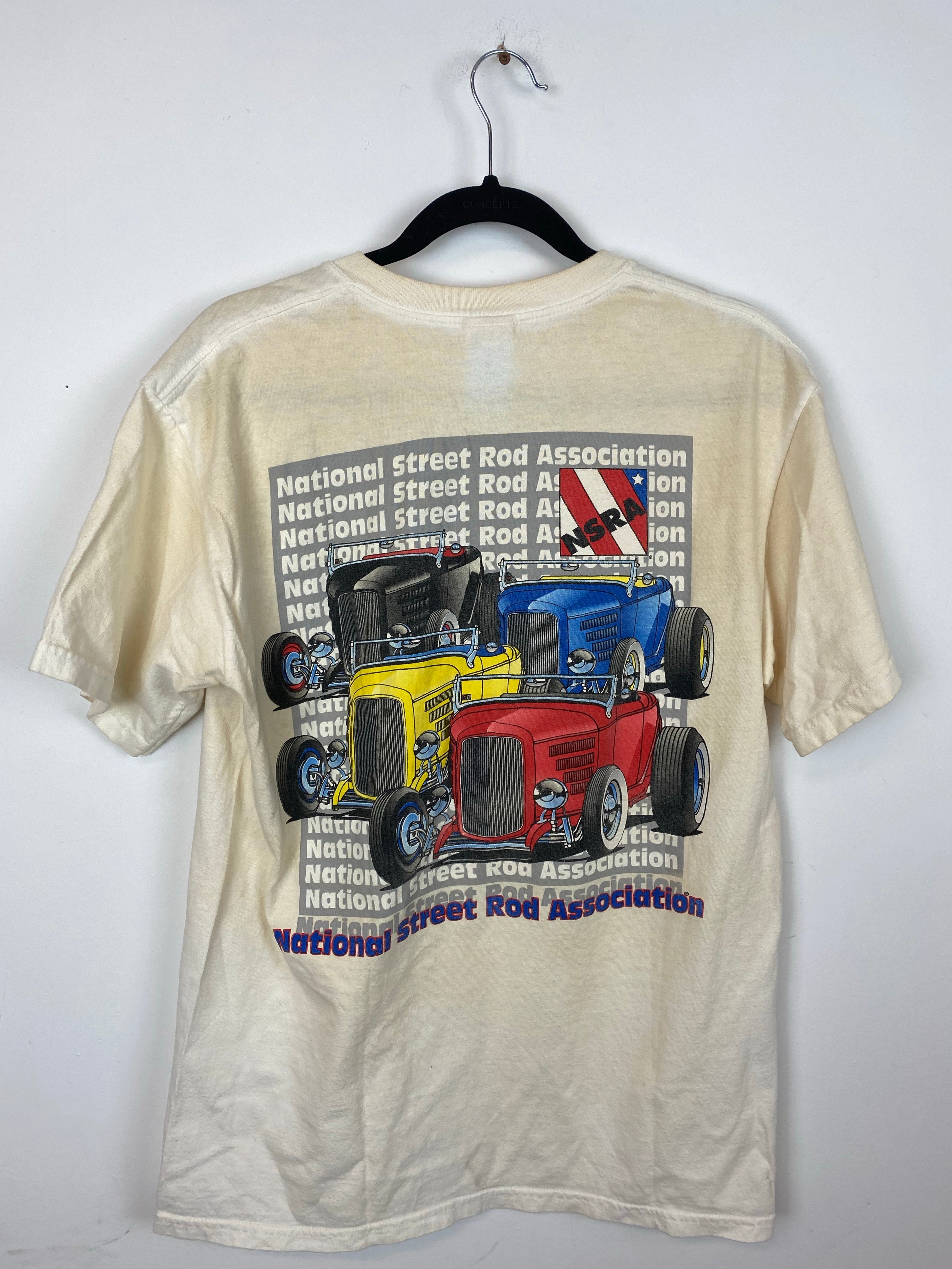Front and back out west racing t shirt