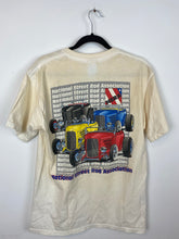 Load image into Gallery viewer, Front and back out west racing t shirt