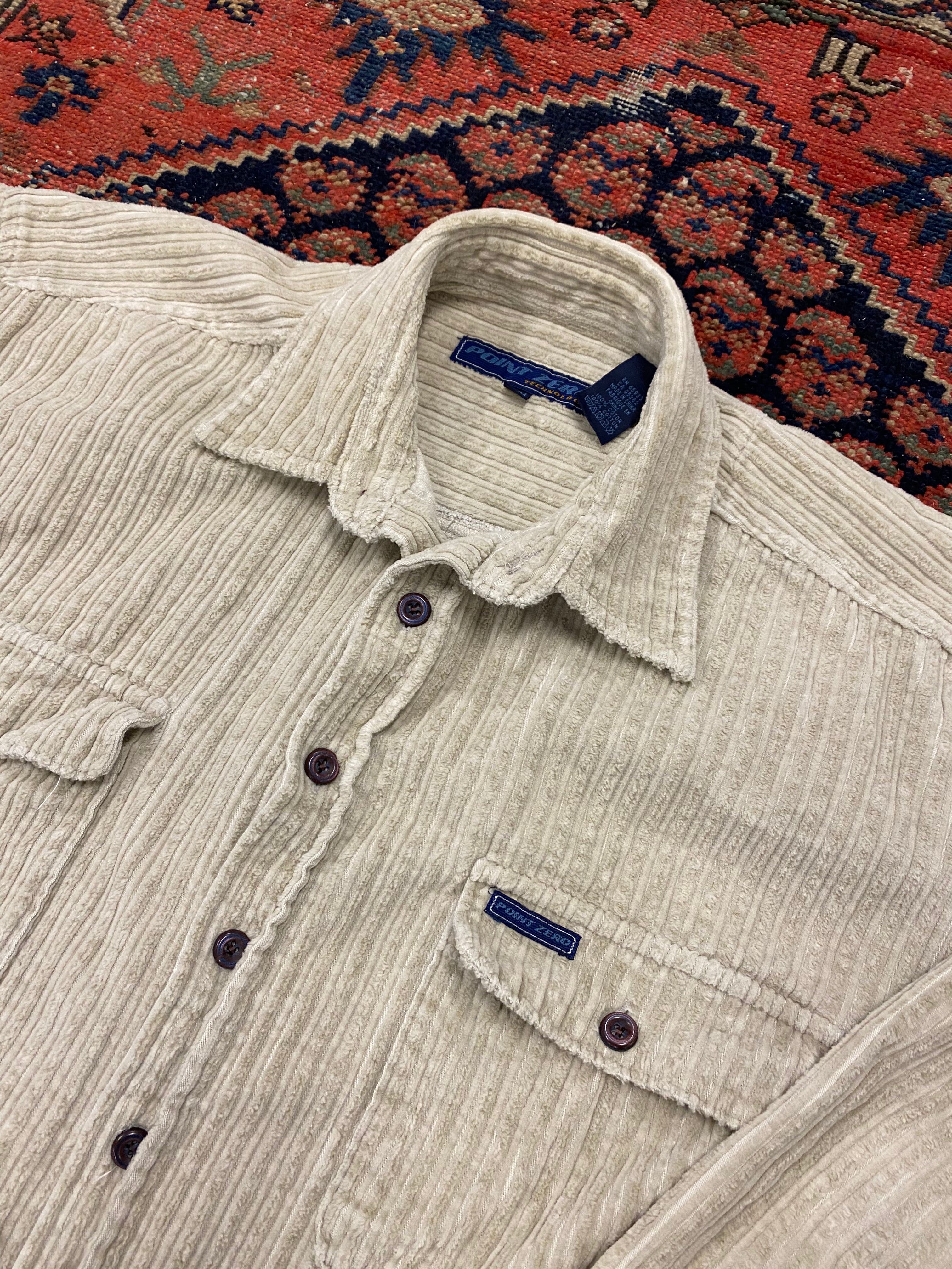 Vintage Corduroy Button Up Shirt - M