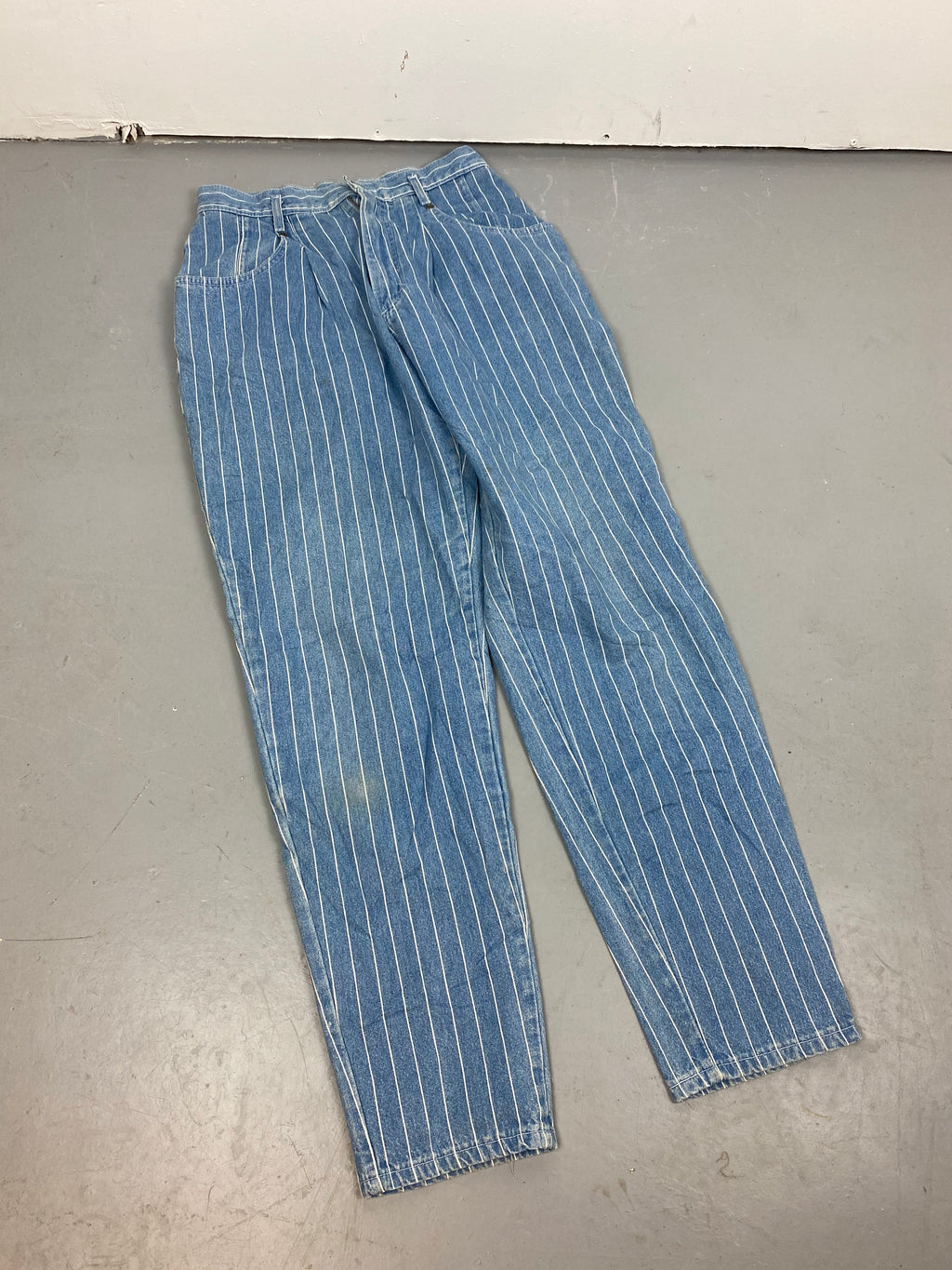 90s LL Bean high waisted striped denim