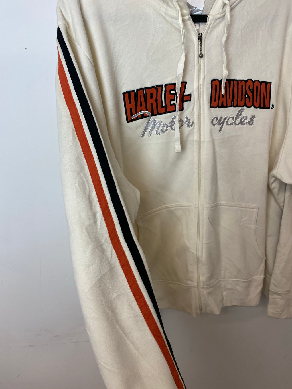 Vintage Creme Harley Davidson Full-zip - M