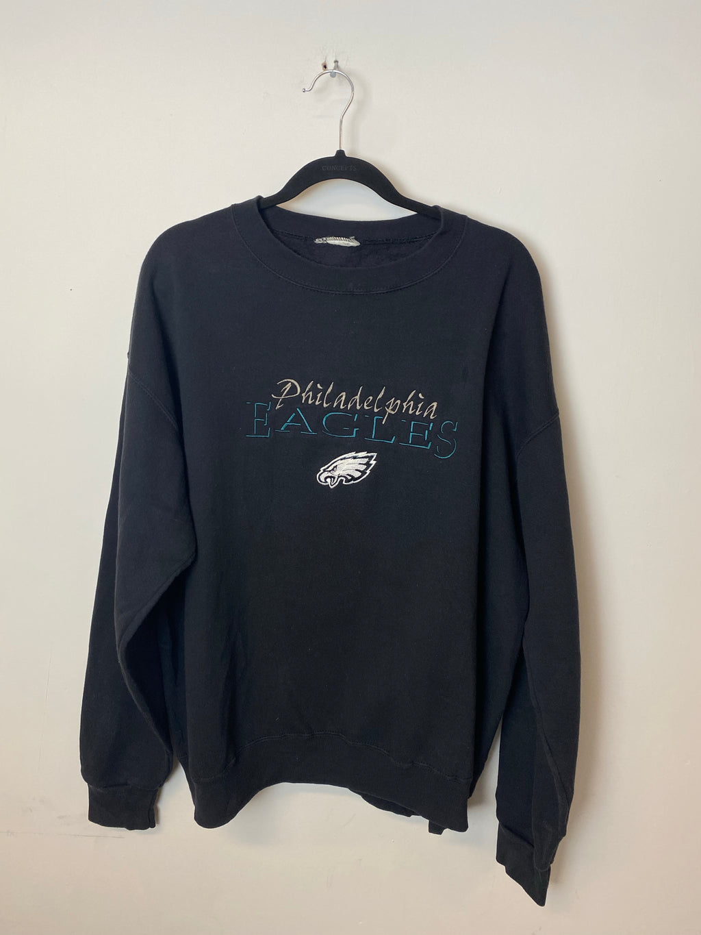 90s Embroidered Philadelphia Eagles Crewneck - M