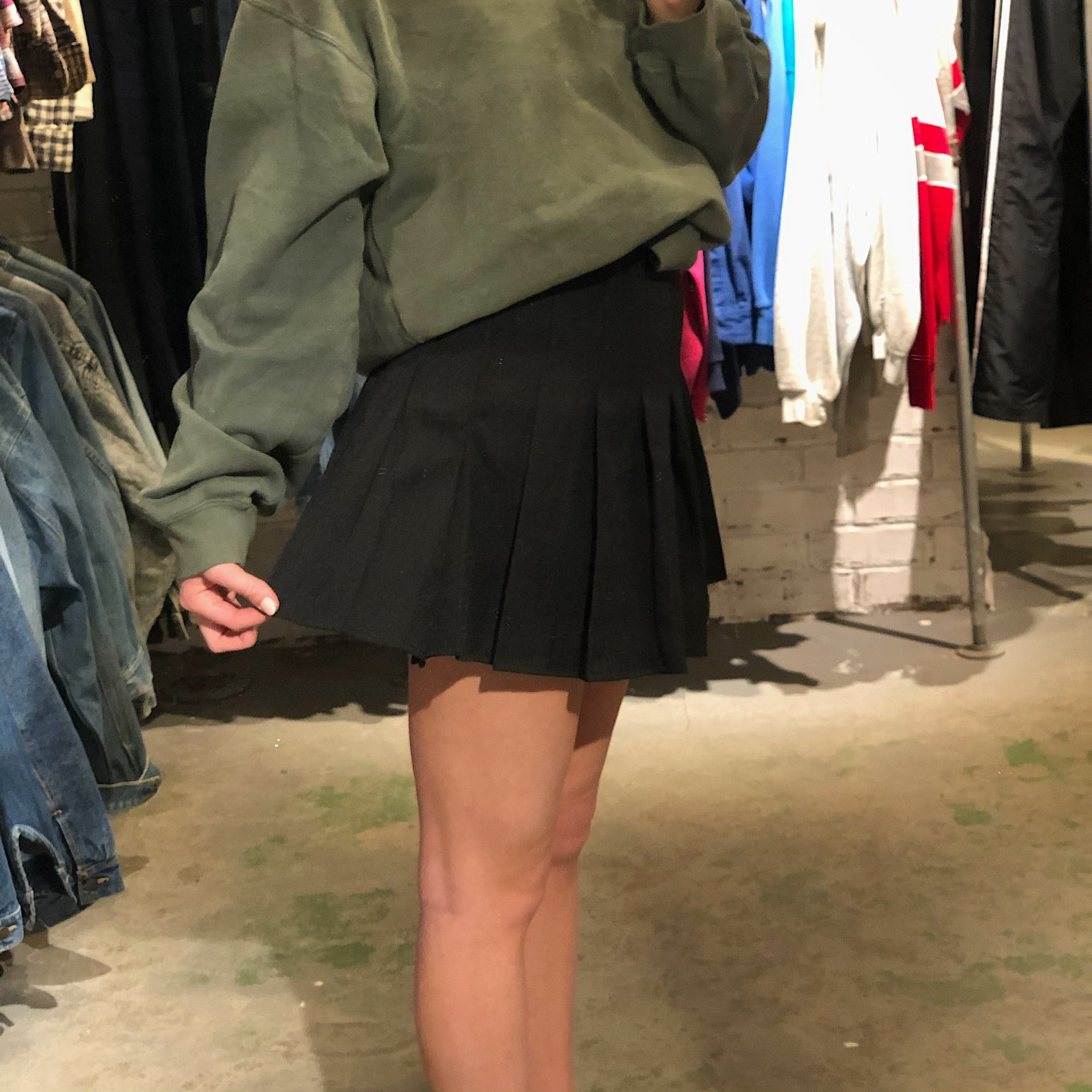 Black Pleated Skirt