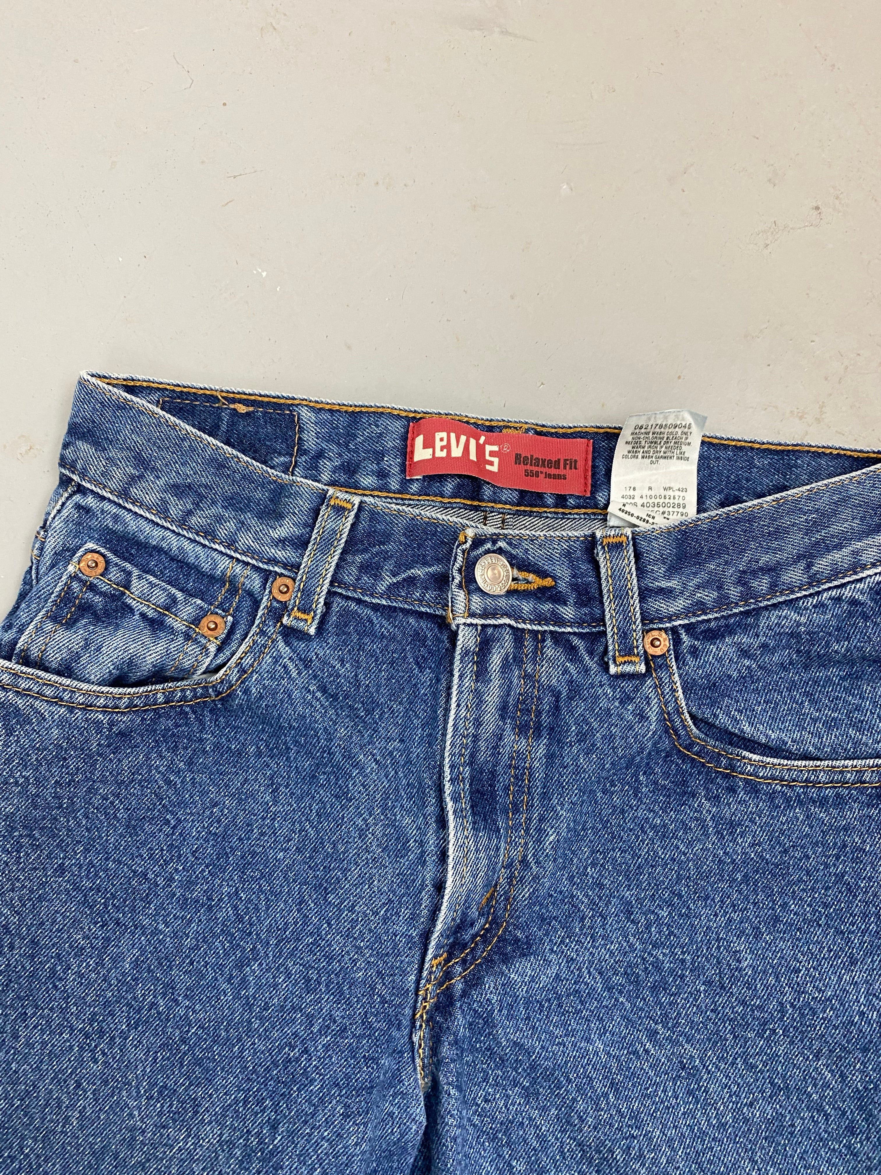 90s frayed high waisted Levi’s denim