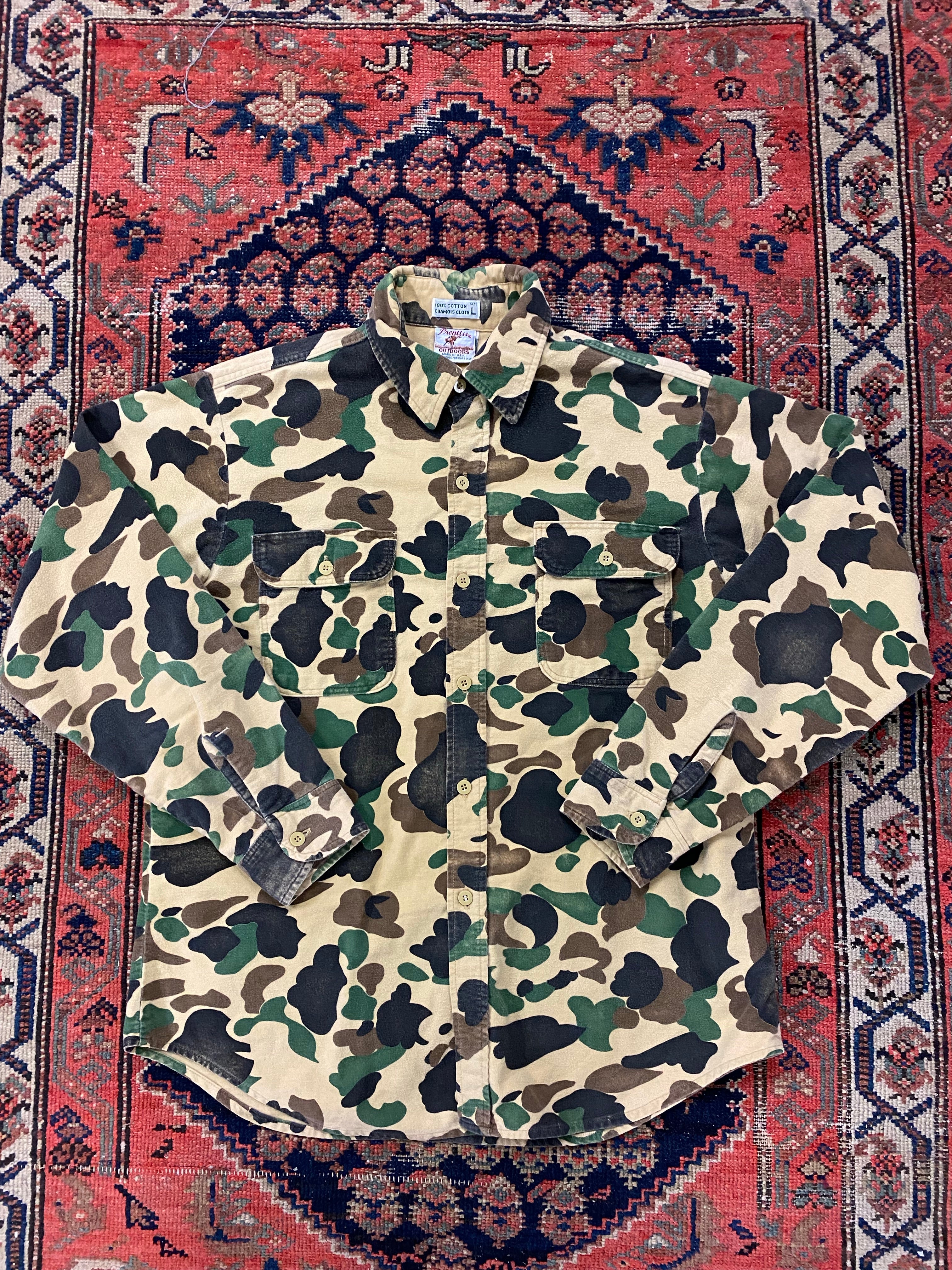 Vintage Camo Button Up Shirt - L