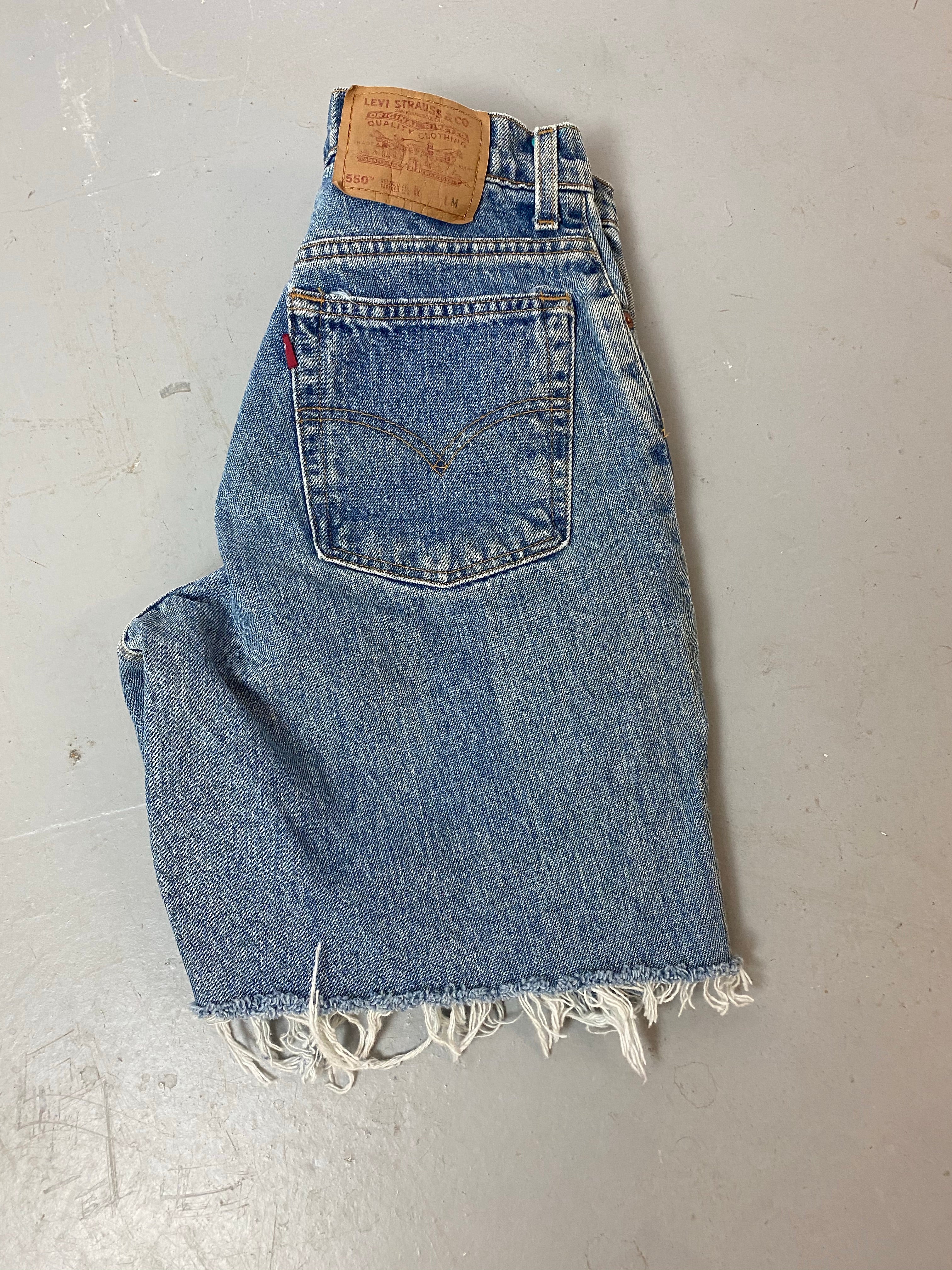 Vintage High Waisted Levi’s Frayed Denim Shorts - 30in