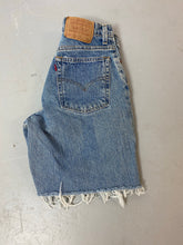 Load image into Gallery viewer, Vintage High Waisted Levi’s Frayed Denim Shorts - 30in