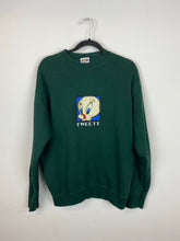 Load image into Gallery viewer, 90s embroidered Tweety crewneck - S/M