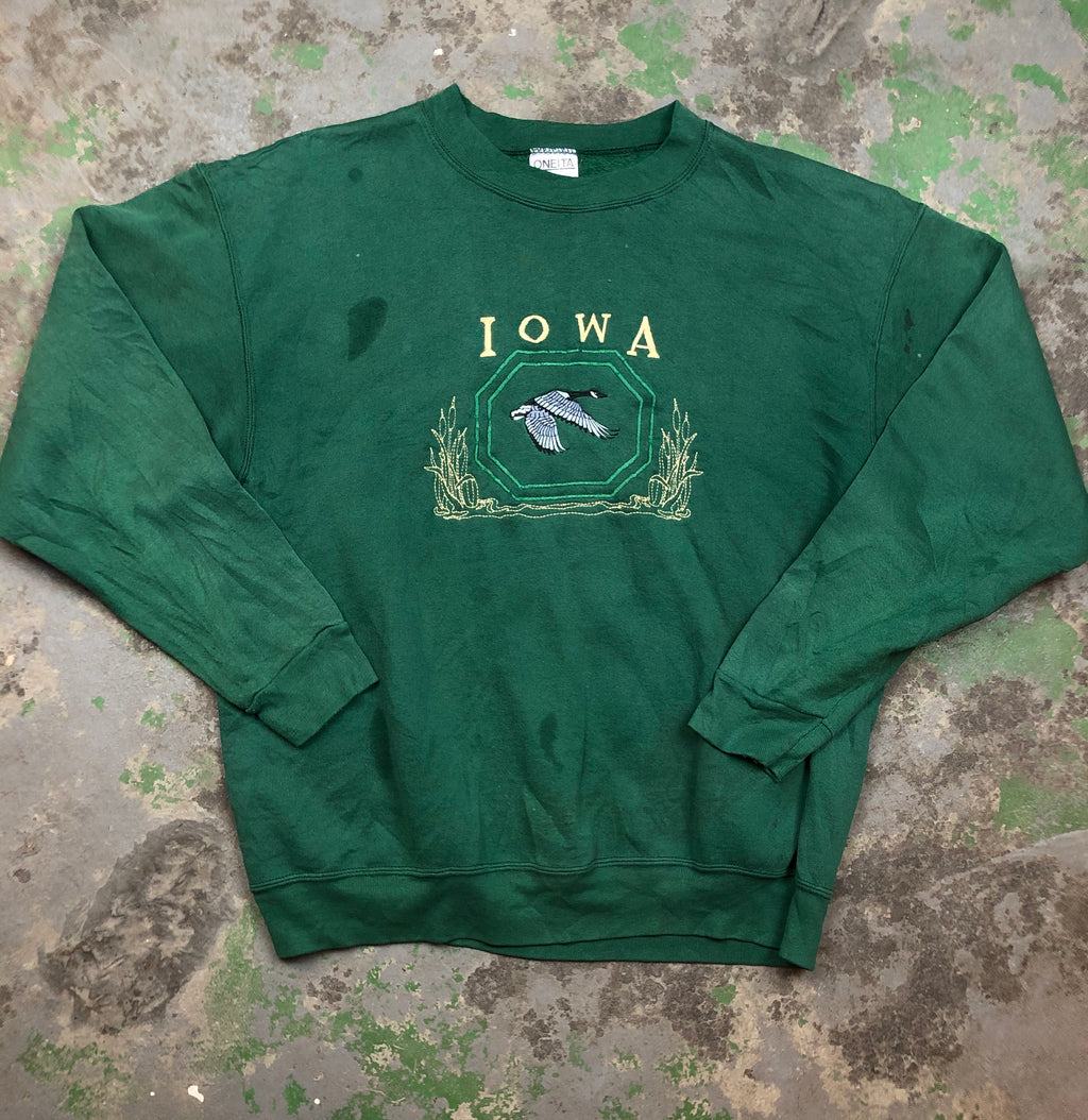 Embroidered Iowa Crewneck