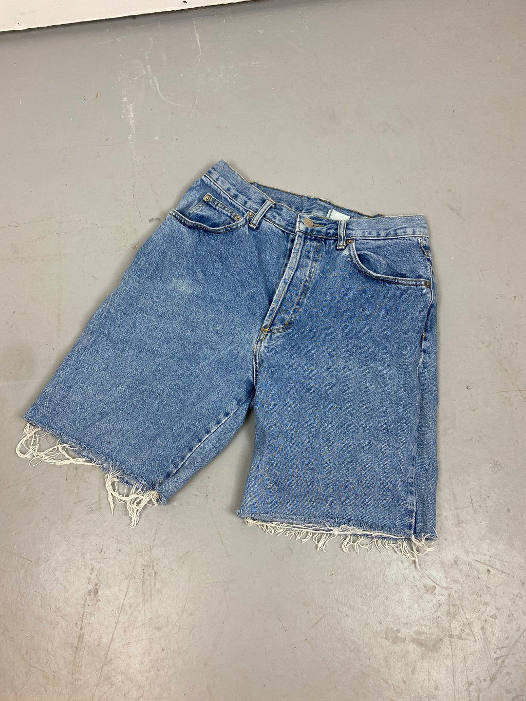 90s Nada Nuff frayed Hugh waisted denim shorts