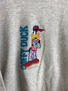 Embroidered Daffy crewneck