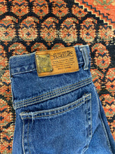 Load image into Gallery viewer, Vintage High Waisted Denim Frayed Shorts - 29in