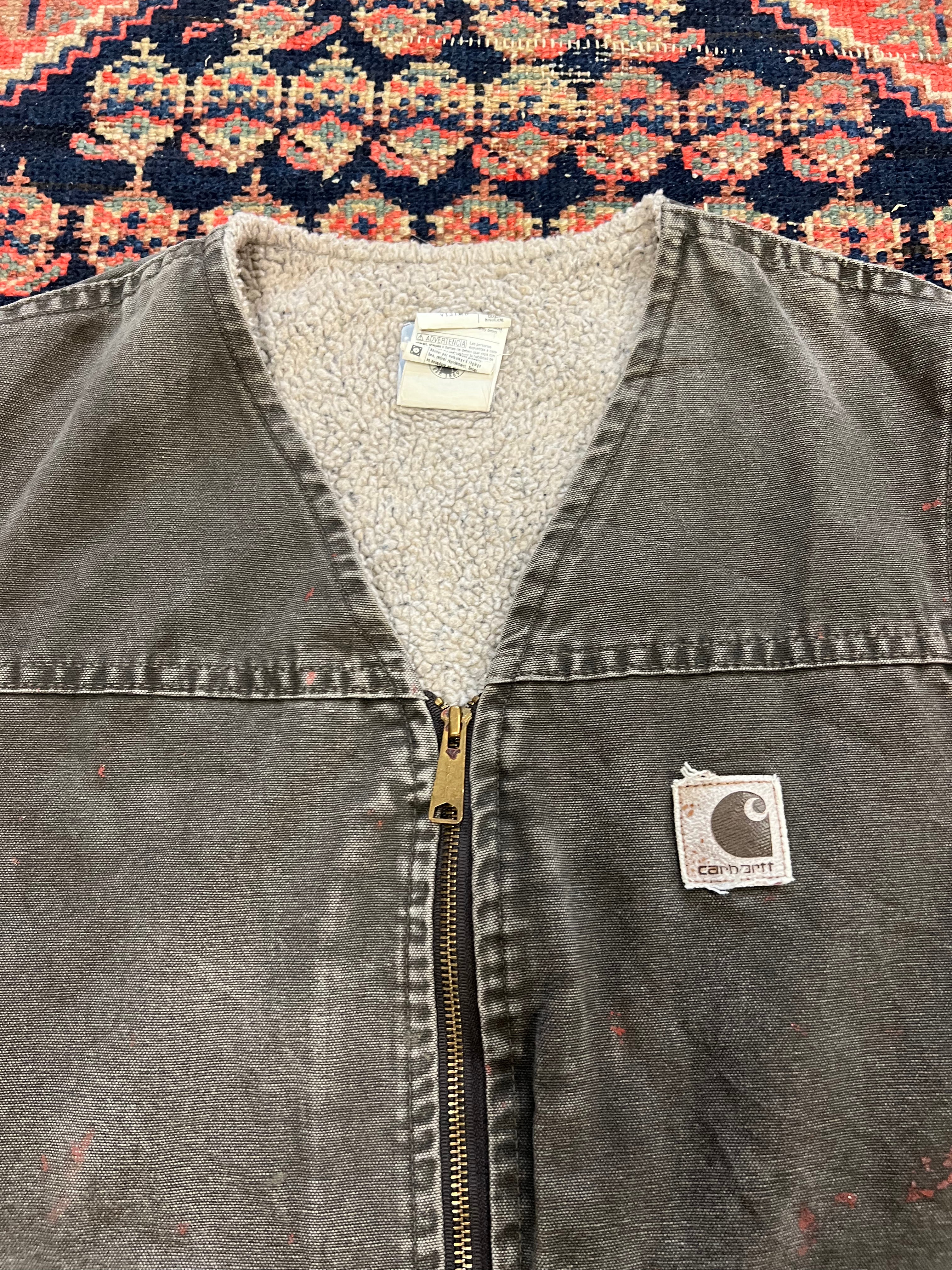 VINTAGE CARHARTT SHERPA VEST - S/M