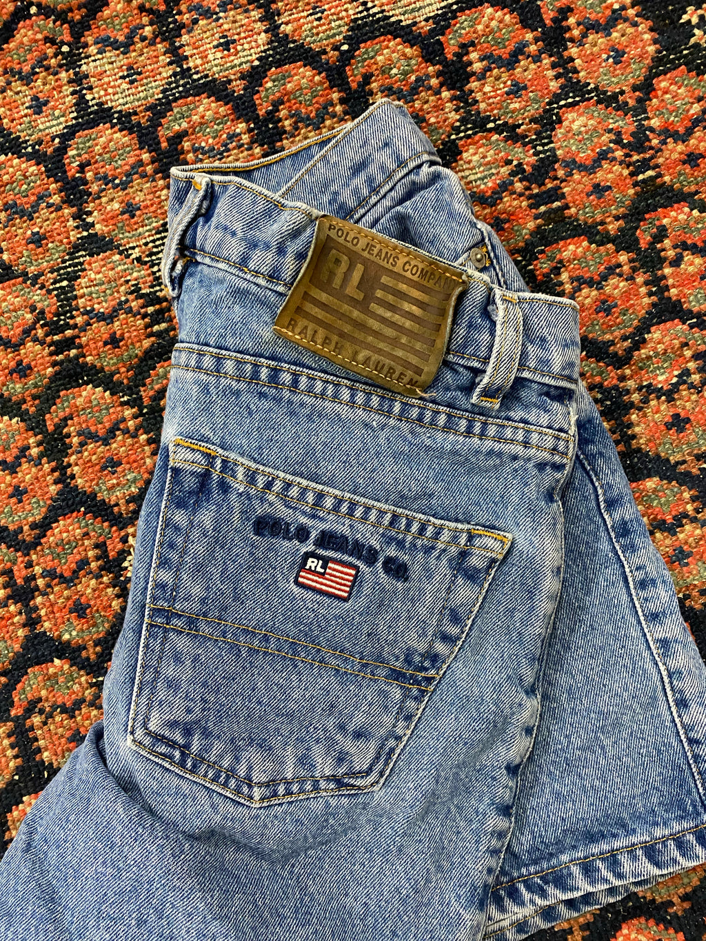 90s Ralph Lauren High Waisted Denim Shorts - 28IN/W