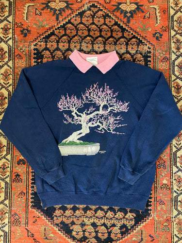 90s Collared Bonsai Tree Crewneck - S