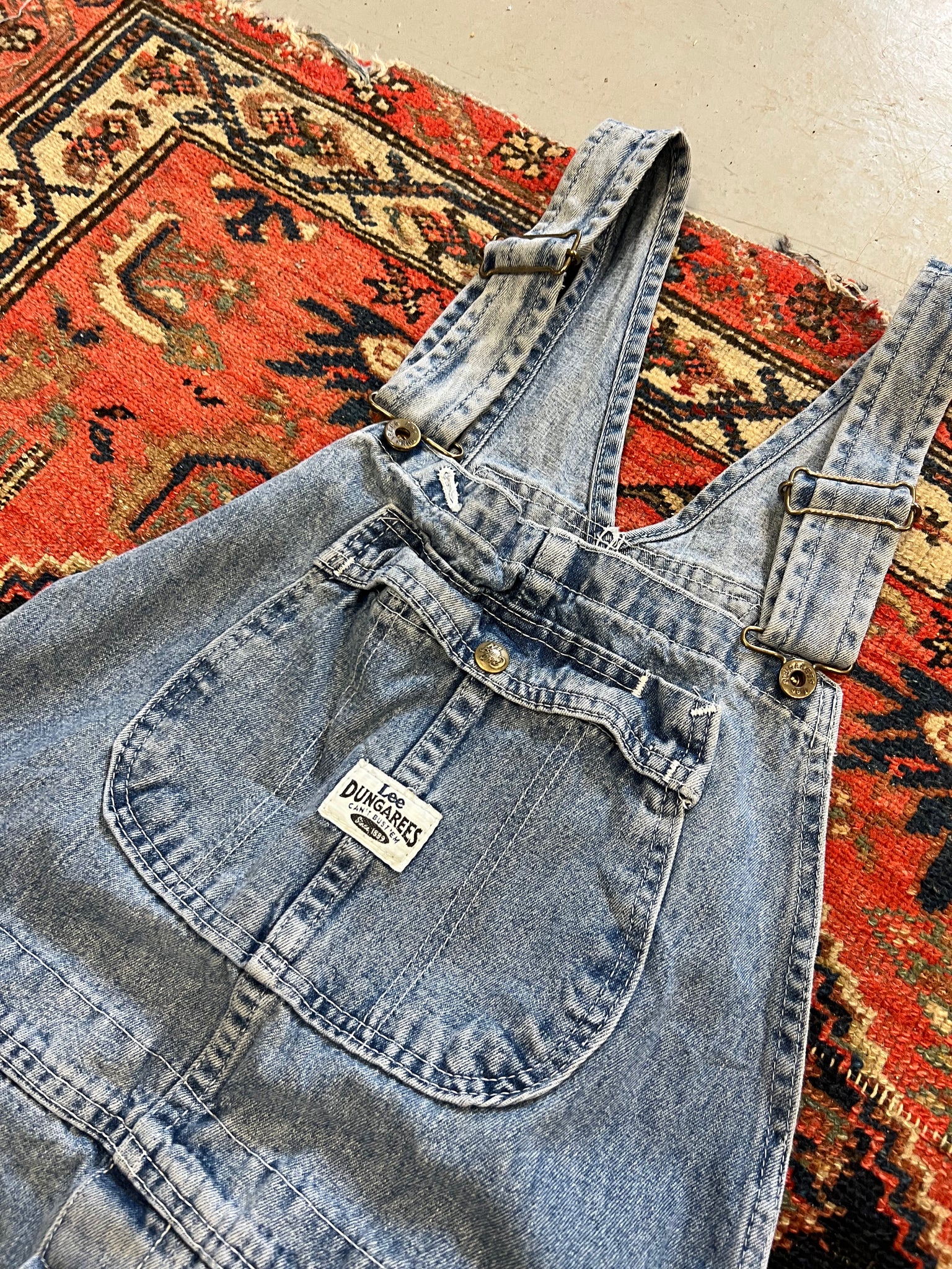 VINTAGE LEE DENIM OVERALLS LARGE