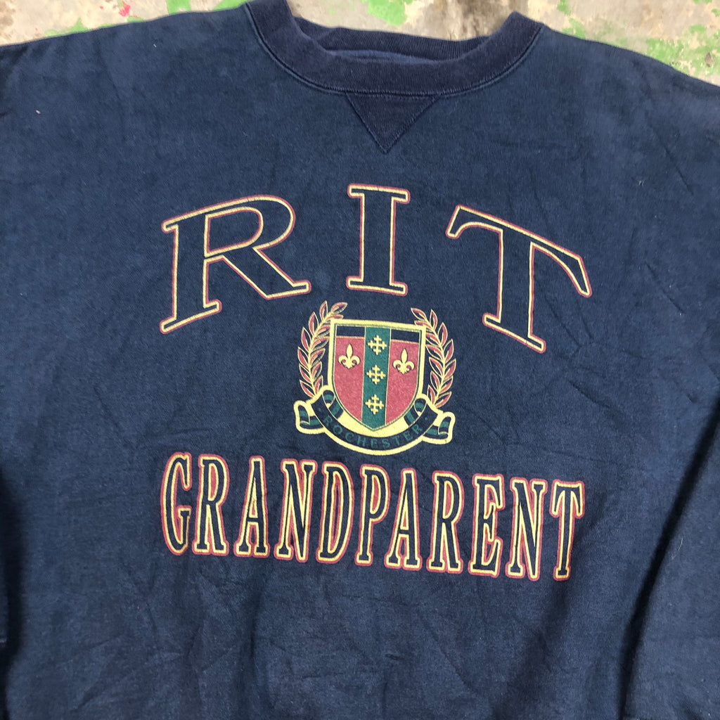 Vintage Heavyweight RIT Grandparent varsity Crewneck