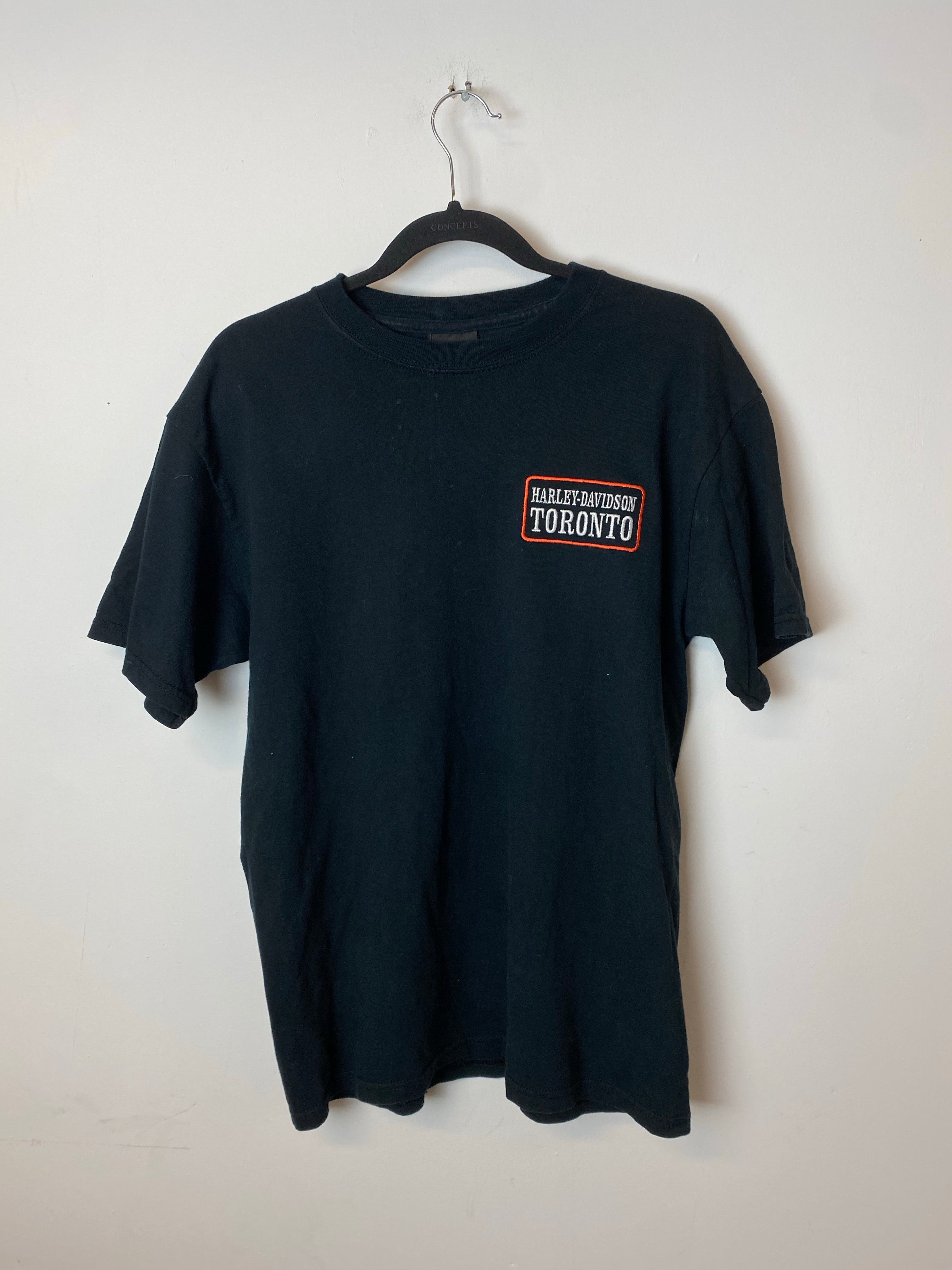 Vintage Embroidered Front And Back Harley Davidson Toronto T Shirt - S