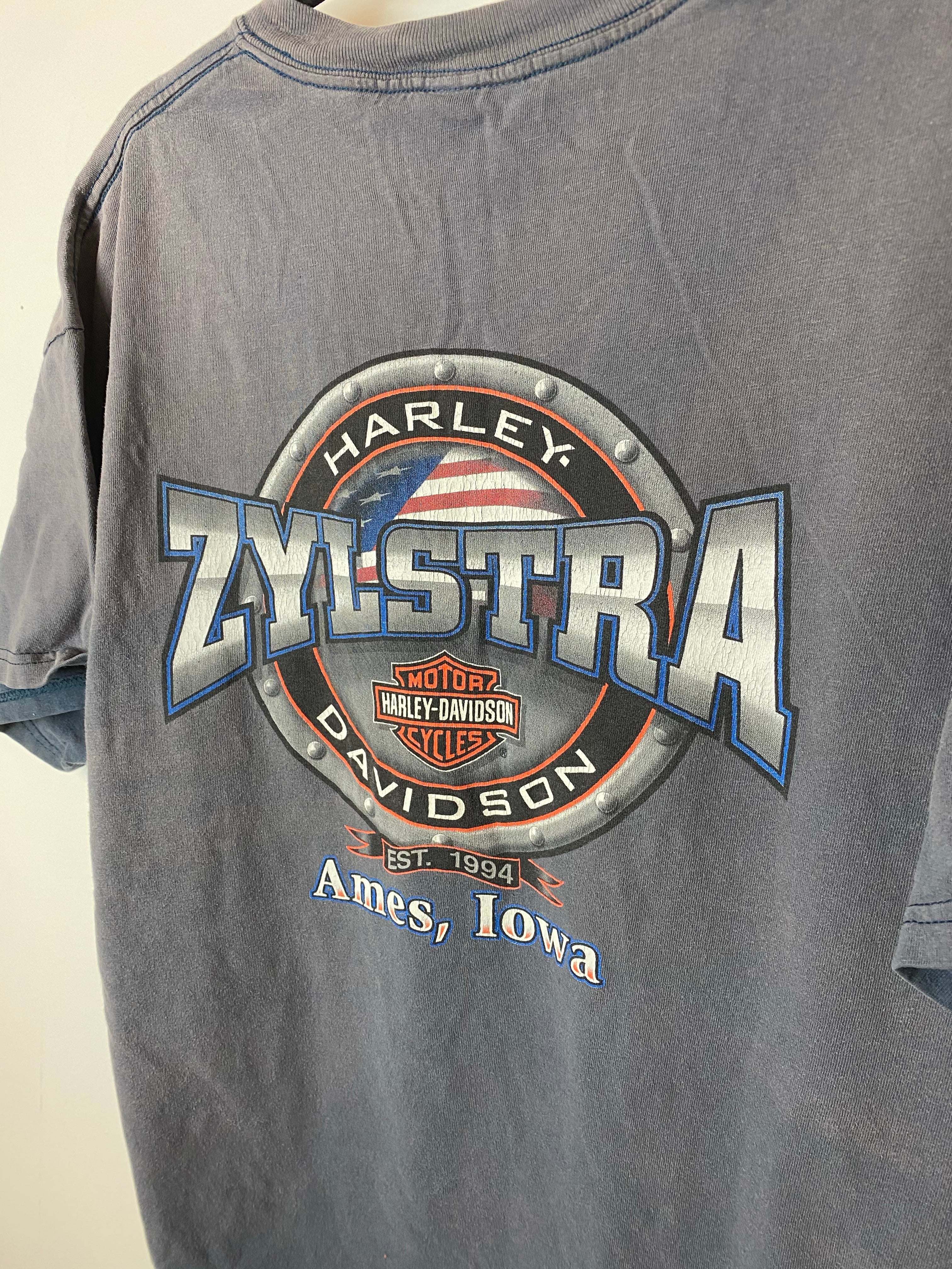 Vintage Front And Back Harley Davidson T Shirt - XL