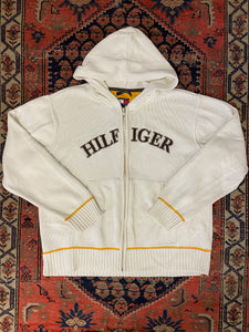 90s Knit Tommy Hilfiger Full-zip Hoodie - L