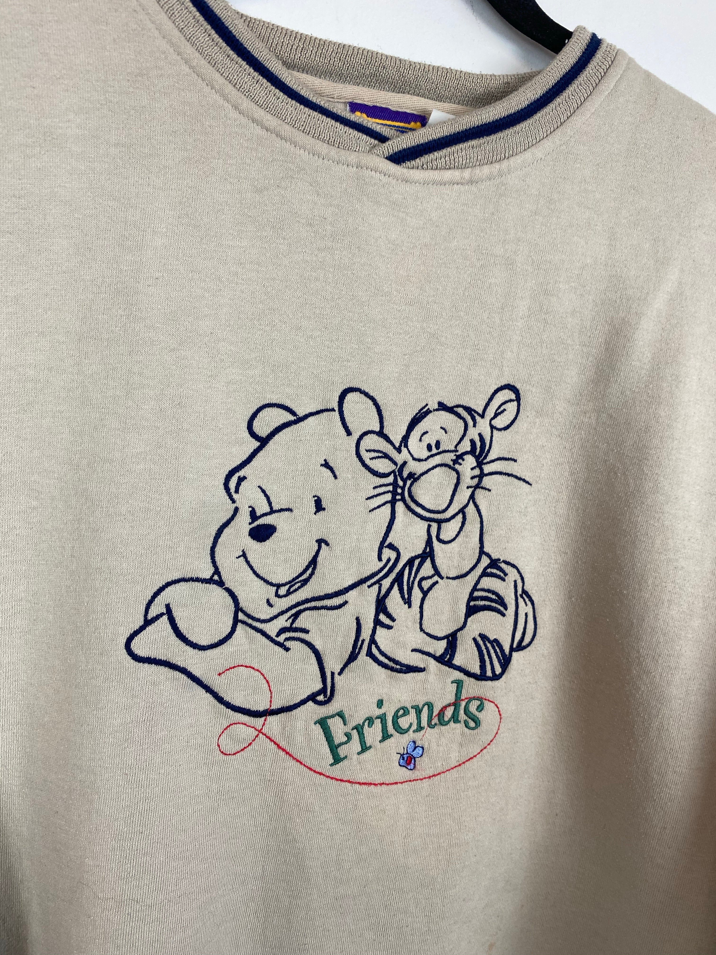 Embroidered Pooh & Tiger crewneck