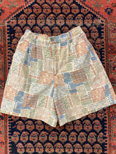 Load image into Gallery viewer, Vintage High Waisted Patterned Cotton Shorts - 26-28IN/W