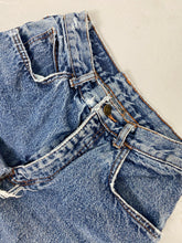 Load image into Gallery viewer, 90s frayed high waisted denim shorts - 26in