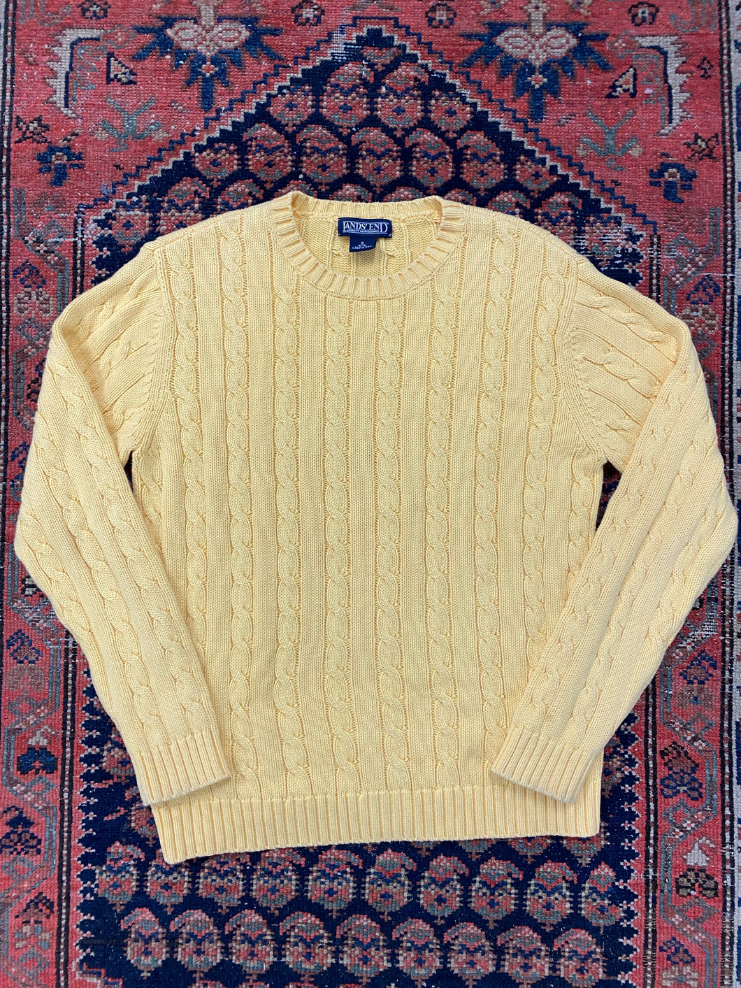 Vintage Yellow Cable Knit - S