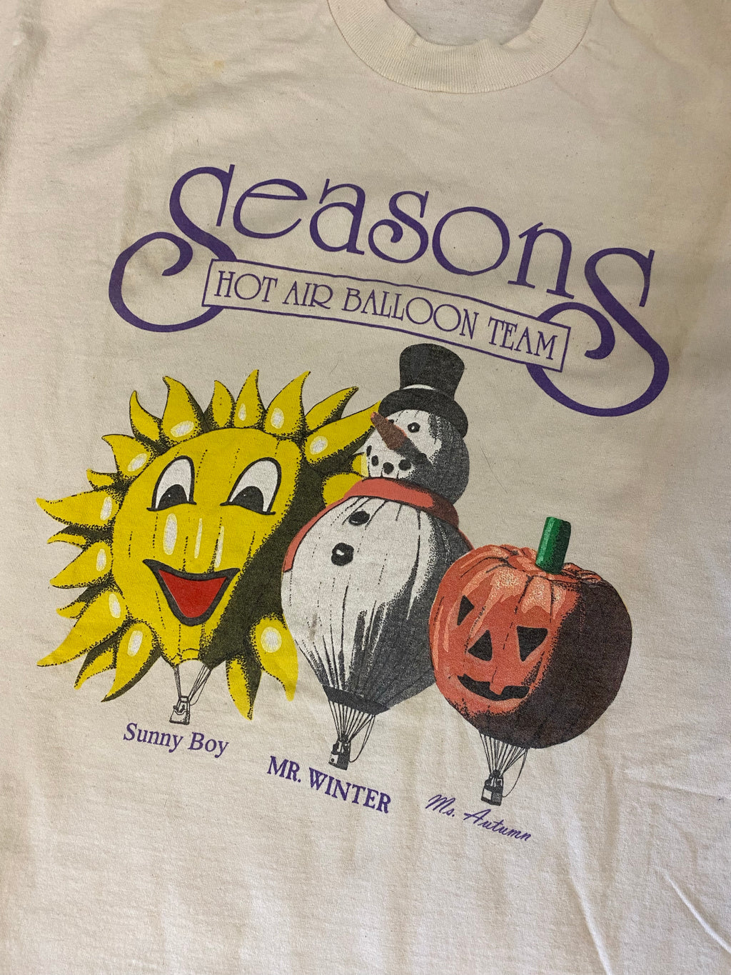 Vintage Seasons Hot Air Balloons T Shirt - XL