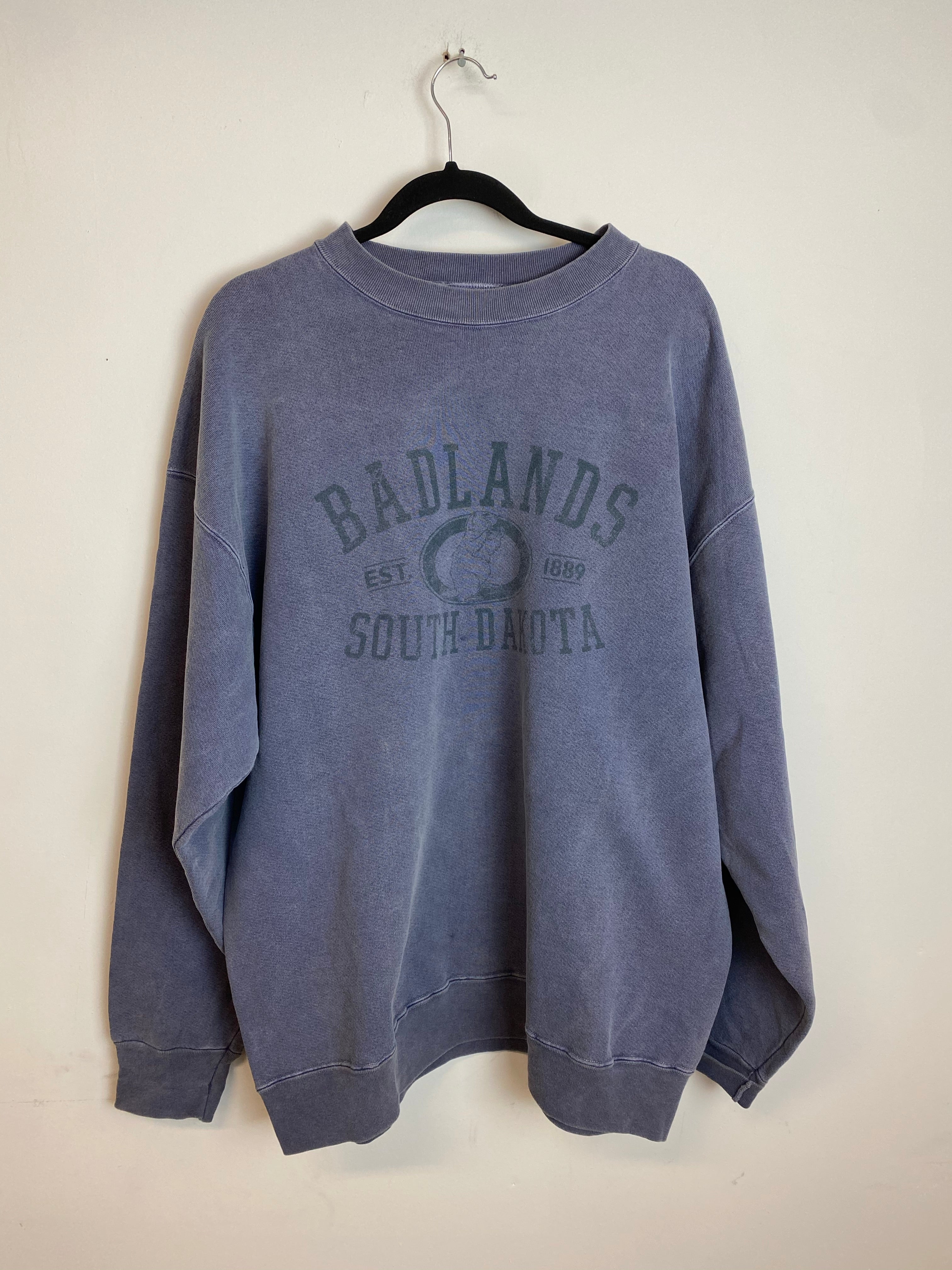 90s Stone Wash South Dakota Badlands Crewneck - XL