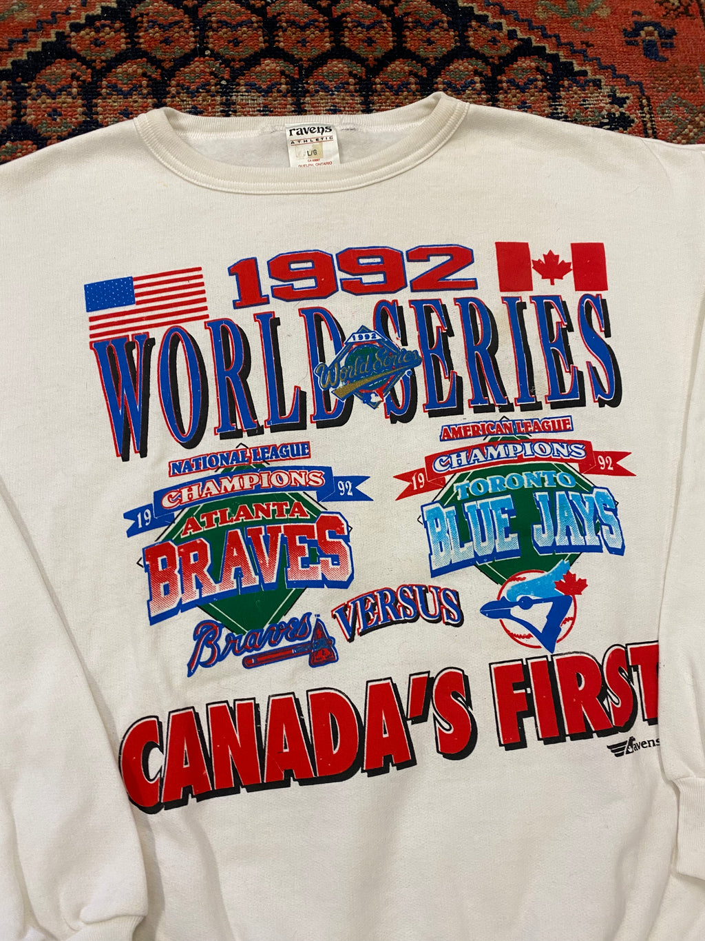 1992 Front And Back Blue Jays Crewneck - M