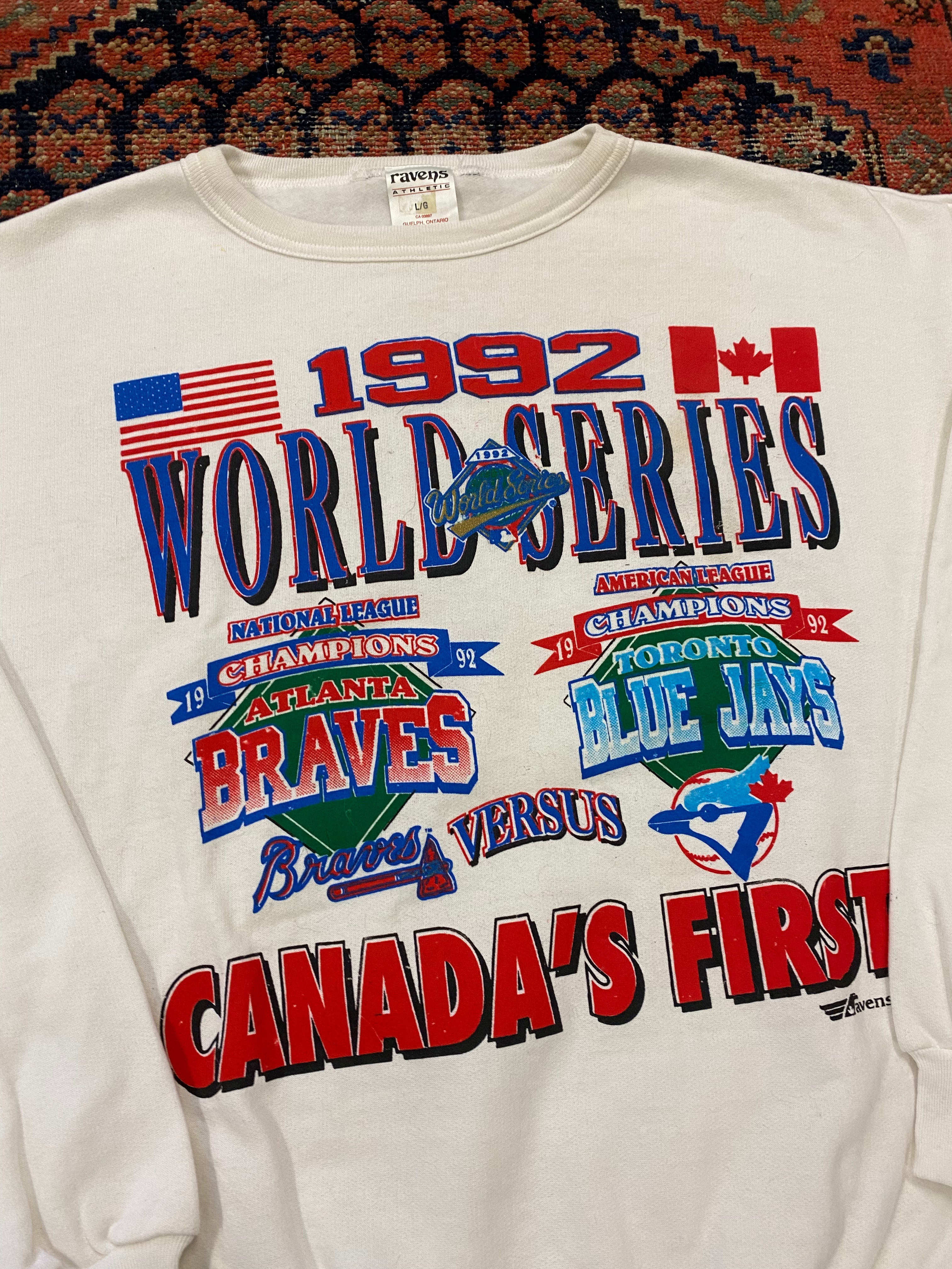 1992 Front And Back Blue Jays Crewneck - M