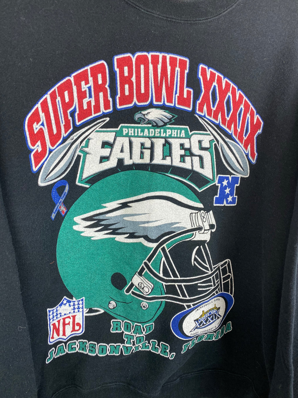 Front and back eagles crewneck